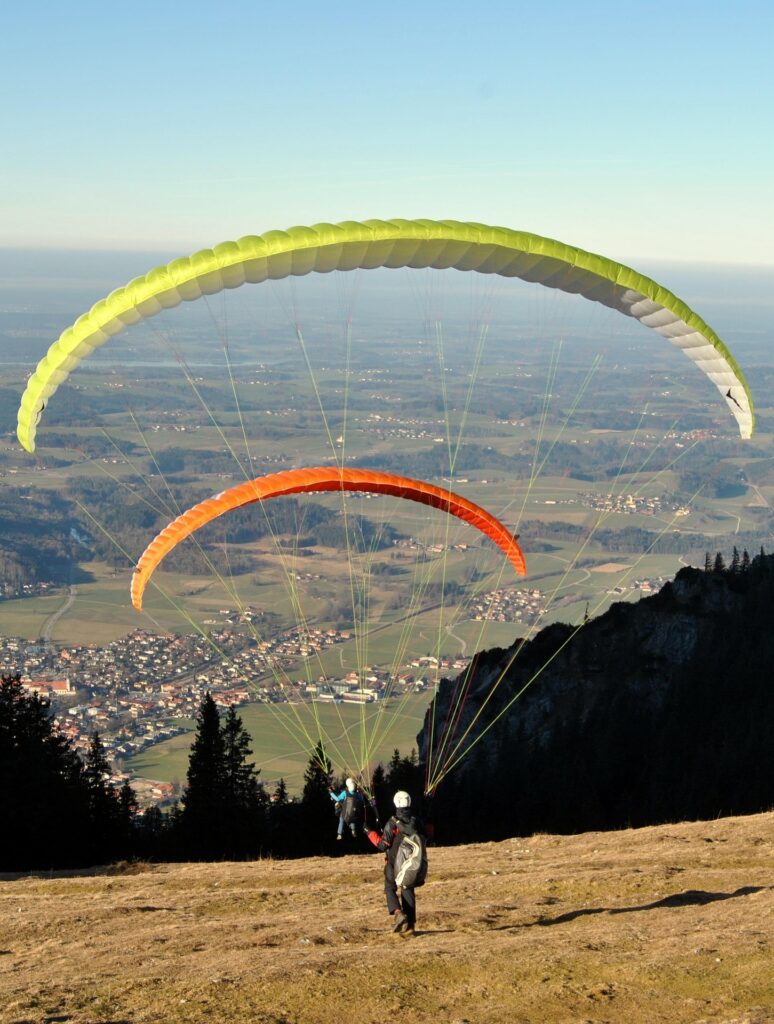 Paragliding over the Garden Route coastline near Hoekwil
